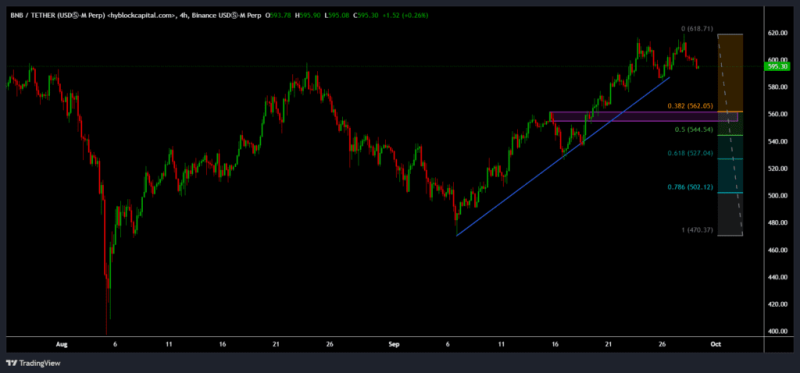 Binance Coin Local Reversal Hints At Potential Drop To $560 – Will Bulls Step In?